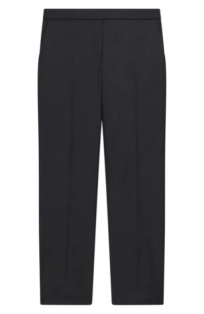 Theory Sleek Flannel Treeca Pull-on Pants In Black - 001