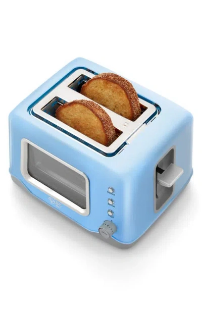 Dash Rise By  2-slice Clear View Toaster In Blue