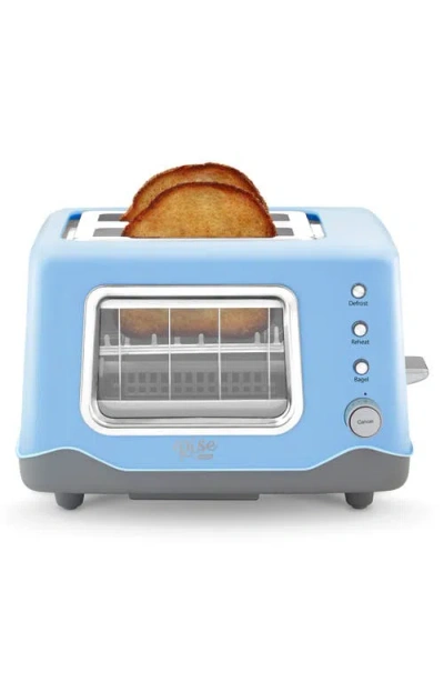 Dash Rise By  2-slice Clear View Toaster In Blue