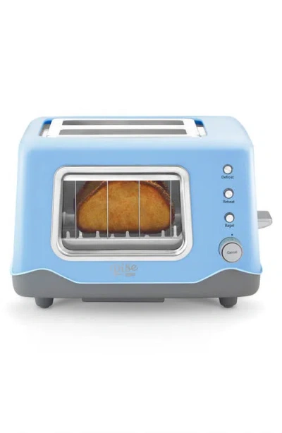 Dash Rise By  2-slice Clear View Toaster In Blue