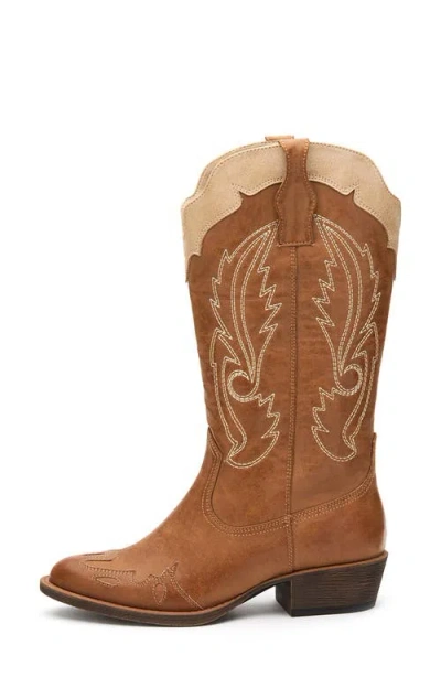 Coconuts By Matisse Cisco Western Boot In Tan/natural Synth