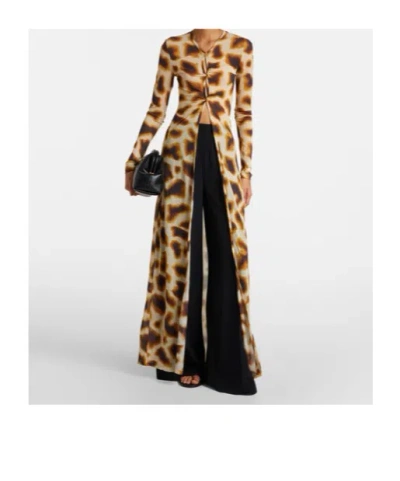 Christopher Esber Printed Jersey Top In Orange