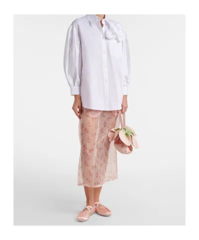 Simone Rocha Leather Shoulder Bag In Pink