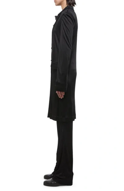 Helmut Lang Long Fluid Jacket In Blk