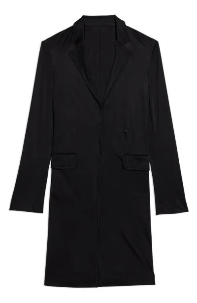 Helmut Lang Long Fluid Jacket In Blk