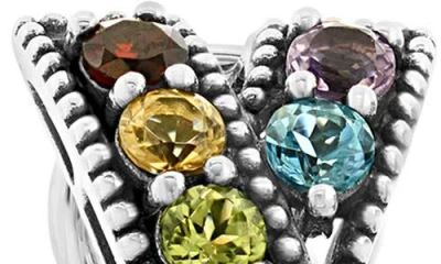 Effy Sterling Silver Semiprecious Stone Stud Earrings In Multi