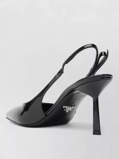 Prada Patent Pumps Pointed Toe High Heel In Black