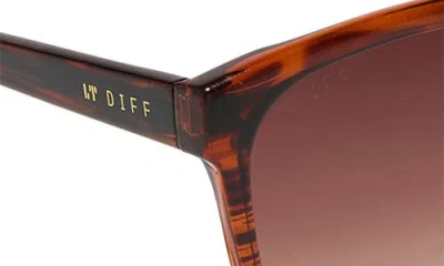 Diff Hazel 58mm Gradient Square Sunglasses In Brown Gradient