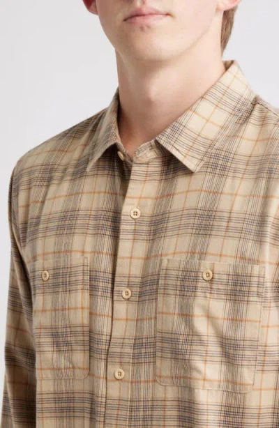 Ag Wayne Plaid Button-up Work Shirt In Tan Multi