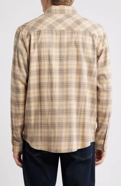 Ag Wayne Plaid Button-up Work Shirt In Tan Multi