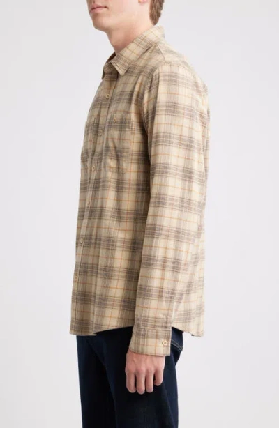 Ag Wayne Plaid Button-up Work Shirt In Tan Multi