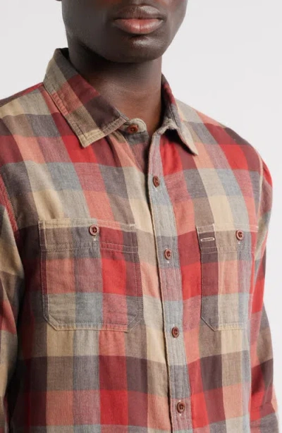 Ag Mason Plaid Button-up Work Shirt In Clay Multi