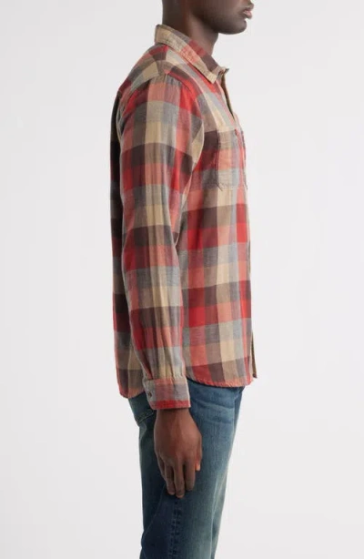 Ag Mason Plaid Button-up Work Shirt In Clay Multi