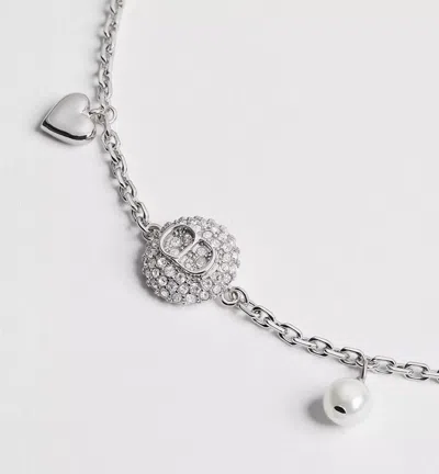 Dior Cd Disco Bracelet In Silver