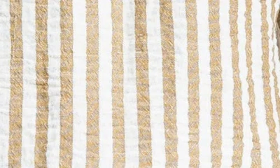 Max Studio Stripe Drawstring Waist Shorts In Neutral