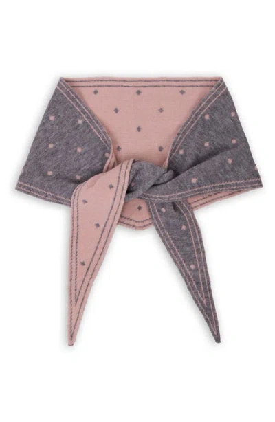 Saachi Triangle Scarf In Grey Dot