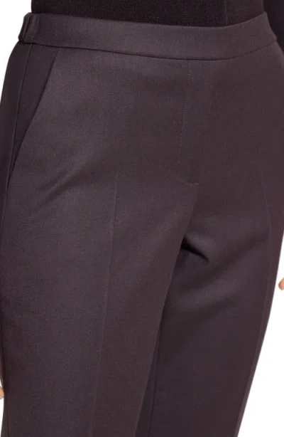 Theory Sleek Flannel Treeca Pull-on Pants In Cacao - Daj