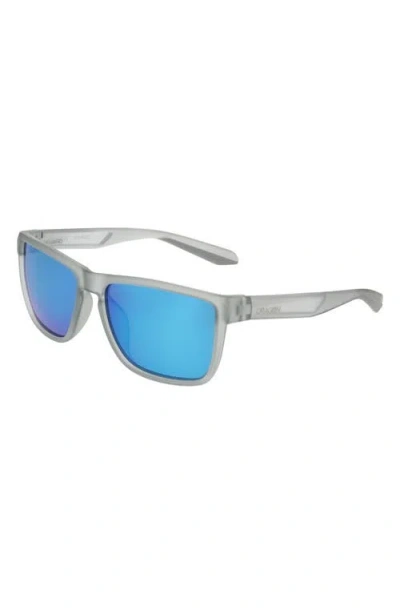 Dragon 58mm Rectangular Sunglasses In Matte Smoke/ Blue Mirror