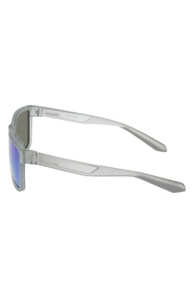 Dragon 58mm Rectangular Sunglasses In Matte Smoke/ Blue Mirror