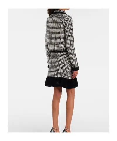Nina Ricci Tweed-effect Double-breasted Jacket In Blue