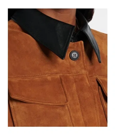 Stouls Leon Suede Jacket In Brown