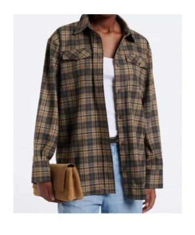 Rohe Check-patterned Pocket Shirt In Brown