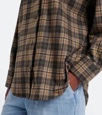 Rohe Check-patterned Pocket Shirt In Brown