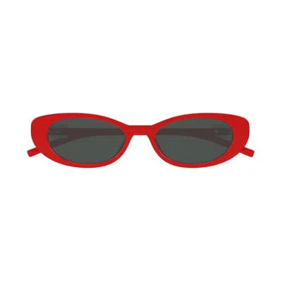 Gucci Eyewear G String Oval Frame Sunglasses In ["grey"]