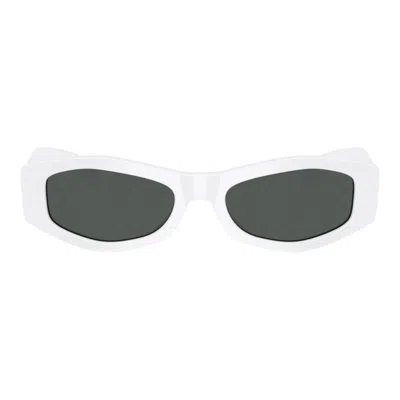Versace Rectangle Full Rim Sunglasses In ["grey"]