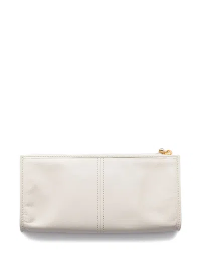 Prada Leather Pouch In White