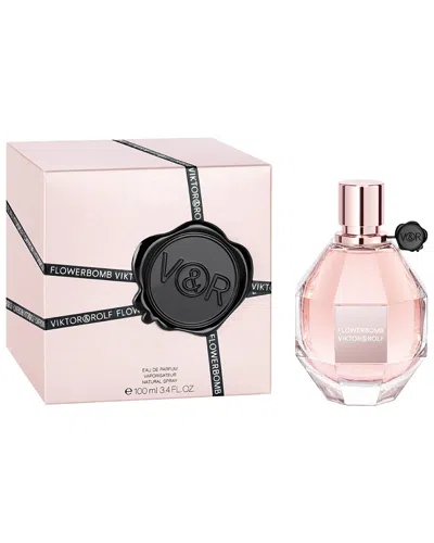 Viktor & Rolf Flowerbomb Eau De Parfum Refillable Spray 3.4 Oz. In Transparent