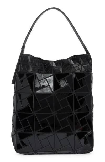 Patrizia Luca Double Layer Box Pattern Shoulder Bag In Black/ Black