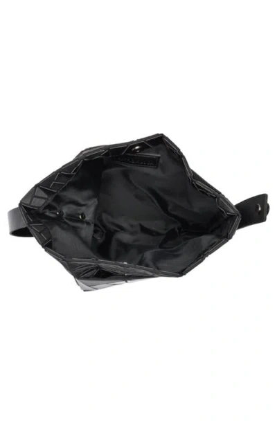 Patrizia Luca Double Layer Box Pattern Shoulder Bag In Black/ Black