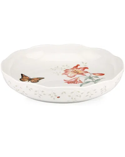 Lenox Butterfly Meadow Low Serving Bowl In White