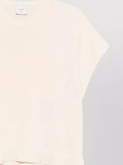 Alysi Beige Crew Neck Short Sleeves T-shirt In Neutral
