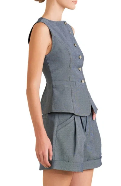 Freemarket Solid Vest In Light Indigo