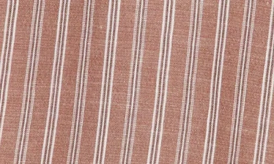 Max Studio Dropped Drawstring Pants In Mocha Stripe