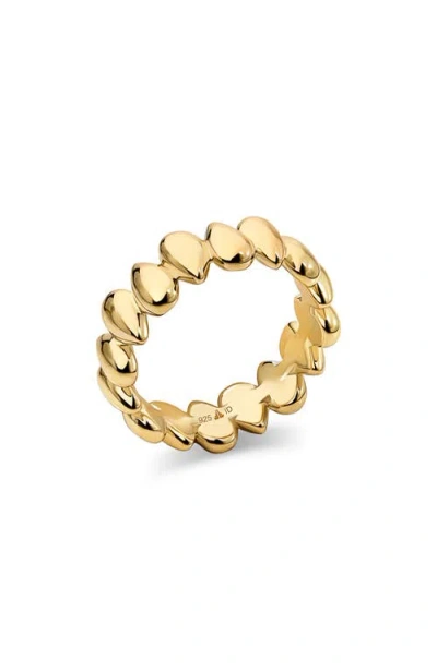 Devata Puffy Teardrop Band Ring In Gold