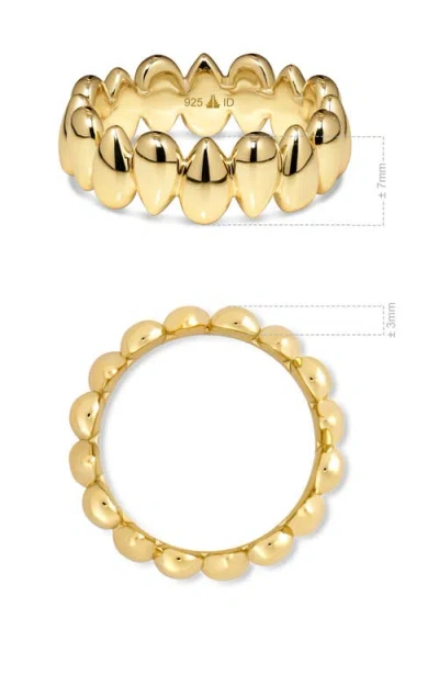 Devata Puffy Teardrop Band Ring In Gold