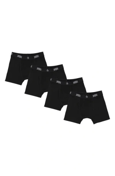Original Penguin Assorted 4-pack Boxer Briefs In Black