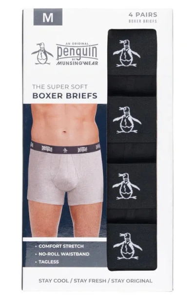 Original Penguin Assorted 4-pack Boxer Briefs In Black