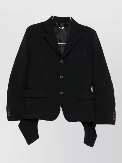 Comme Comme Tailored Jacket Single Breasted Notch Lapel In Black
