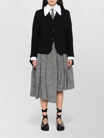 Comme Comme Tailored Jacket Single Breasted Notch Lapel In Black