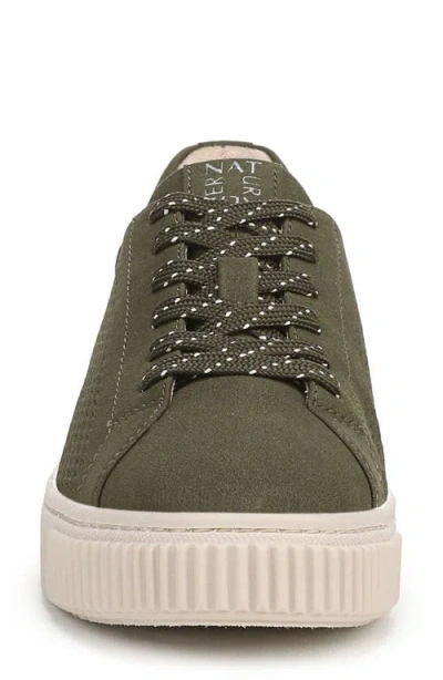 Naturalizer Turner Perforated Platform Sneaker In Green
