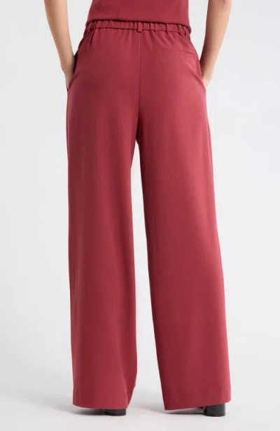 Leith Wide Leg Pants In Red Ruby