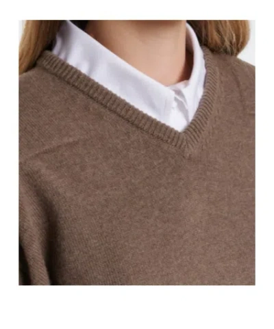 Jil Sander Wool-blend Sweater In Brown