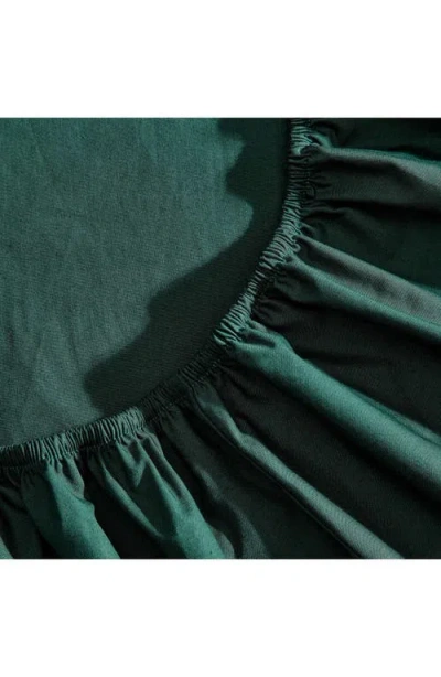 Nautica Bayview Solid 200 Thread Count Cotton Percale Sheet Set In Medium / Dark Green