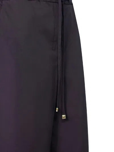 Max Mara Drawstring Casual Pants In Blue