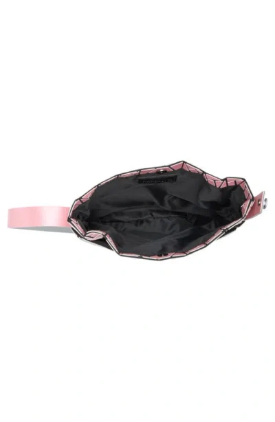 Patrizia Luca Double Layer Box Pattern Shoulder Bag In Silver/ Pink