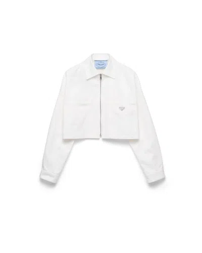 Prada Chino Blouson Jacket In White